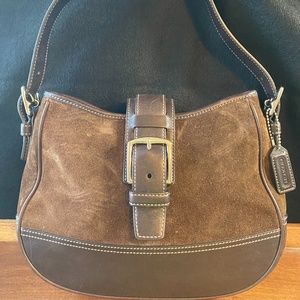 Beautiful Coach Suede Hobo Shoulder Bag